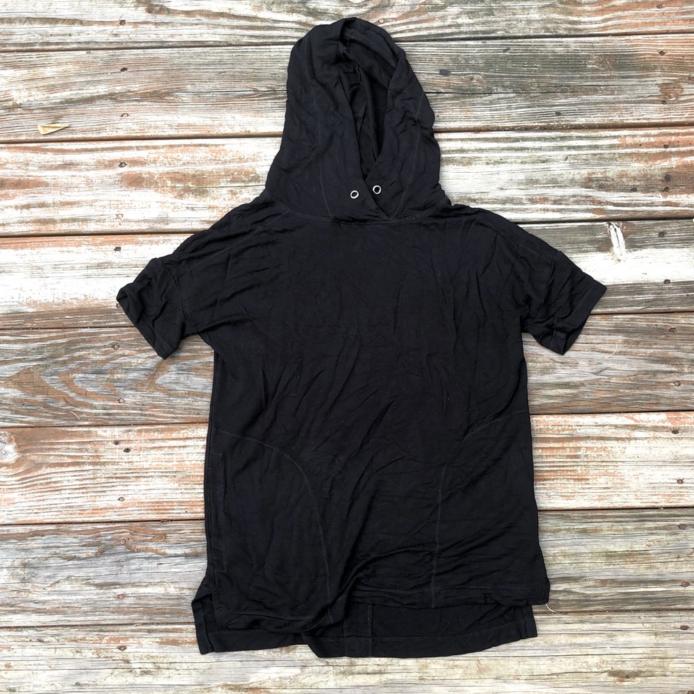 Philosophy Black Hoodie Short Sleeved| XS